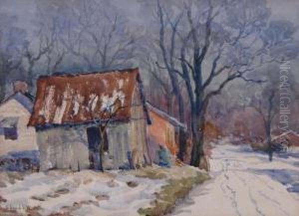 The End Of
 Winter Oil Painting by Edward K. Williams