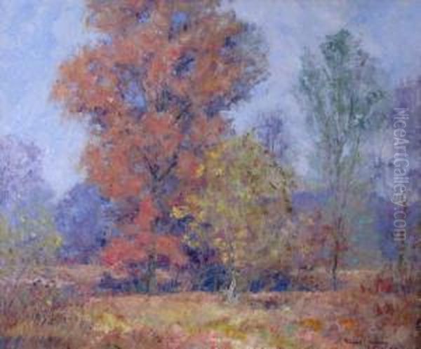 Landscape Recently Conserved And In Fine Condition Oil Painting by Edward K. Williams