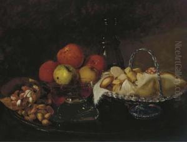 A Still Life With Fruits Oil Painting by Elizabeth Williams