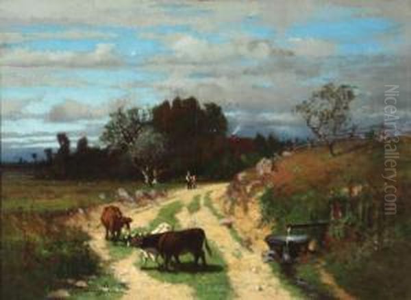 Clearing Off Cold Oil Painting by Frederick Dickinson Williams