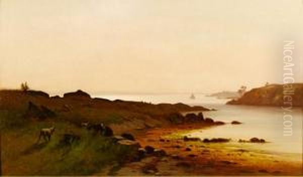 Low Tide In The Inlet Oil Painting by Frederick Dickinson Williams