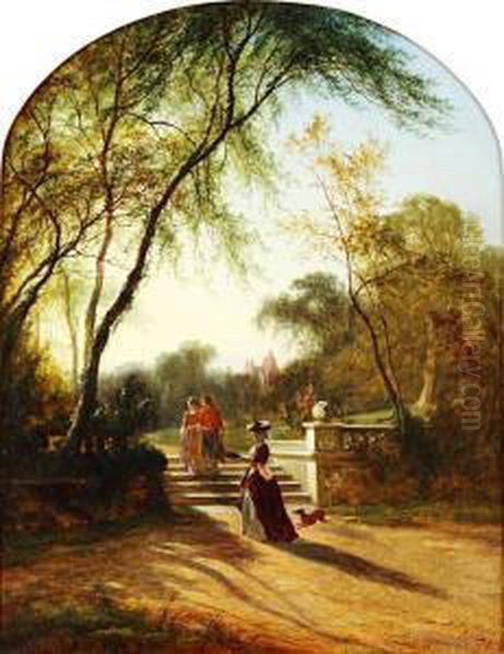 The Morning Walk Oil Painting by George Augustus Williams