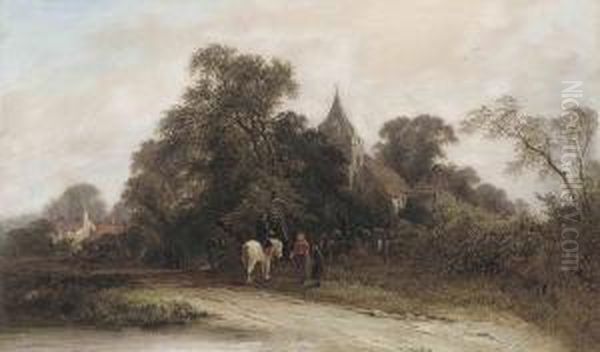 Morning At Otford, Kent Oil Painting by George Augustus Williams