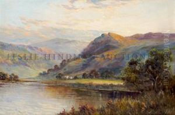 Summer Eve On The Helmsdale Sutherland Oil Painting by Graham Williams