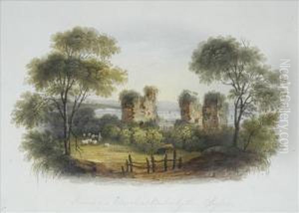 Ruins Of Achurch At Bulverhythe, Sussex; St. Marys, Lincoln Oil Painting by Henry Williams