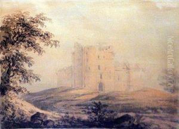 Doun Castle Oil Painting by Hugh Harry Williams