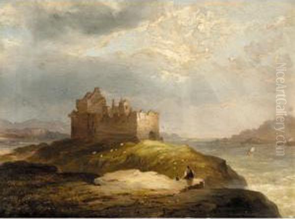 Castle Tioram, Moidart Oil Painting by James Francis Williams