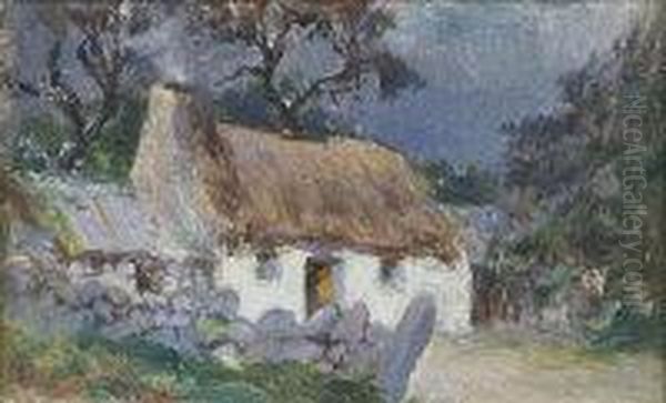 Cottage At Ticknock, Dundrum Oil Painting by Lily Williams