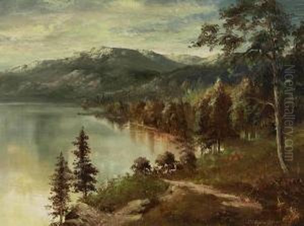 Lake Okanagan, British Columbia Oil Painting by Terrick John Williams