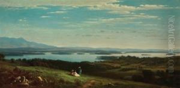 An Extensive Vista, (possibly California) Oil Painting by Virgil Williams