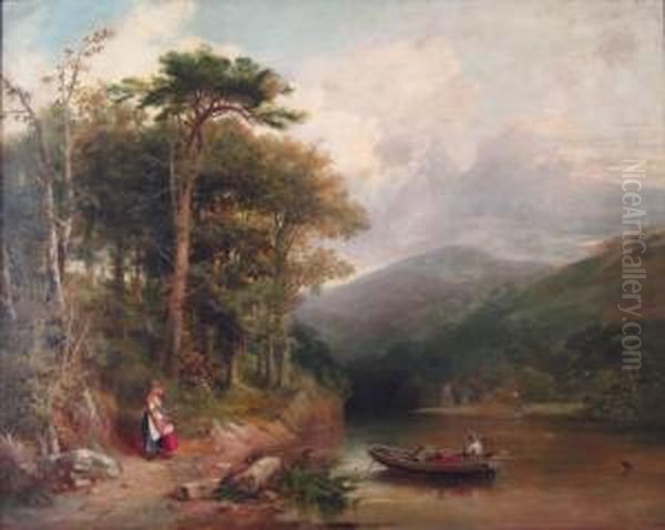 'english River View Oil Painting by William Williams