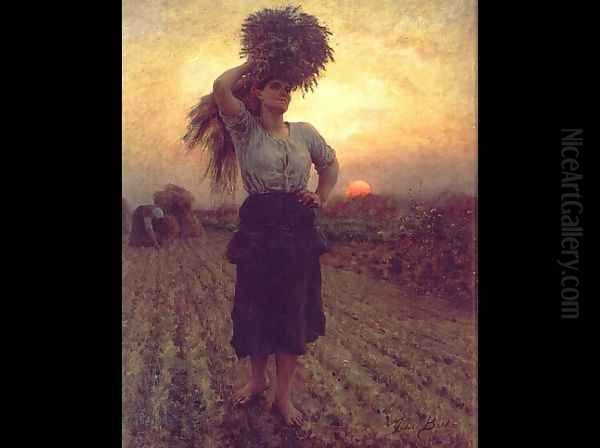 Harvesters Oil Painting by Jules Breton