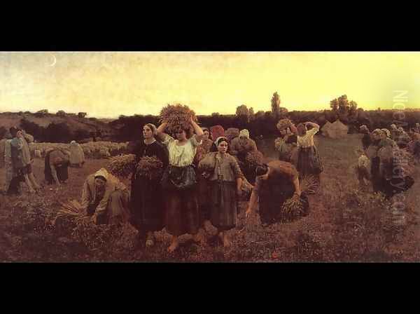 The Recall Of The Gleaners Oil Painting by Jules Breton