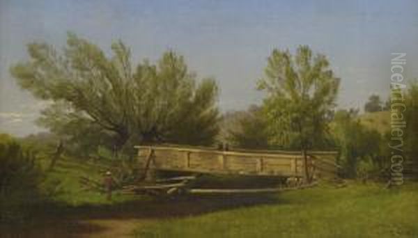 The Old Bridge Oil Painting by John Williamson