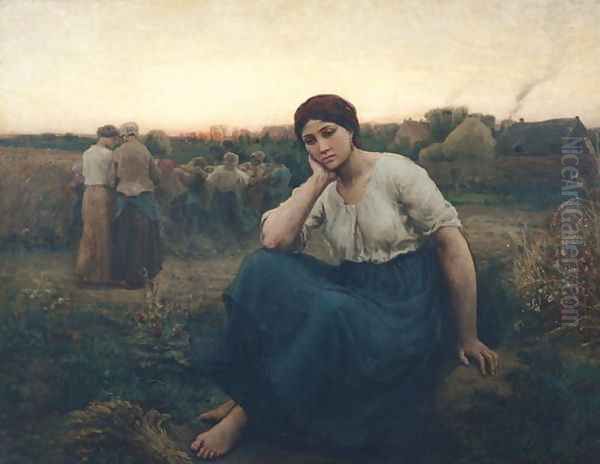 Evening 1860 Oil Painting by Jules Breton