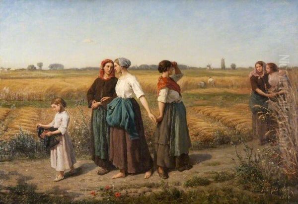 The Reapers Oil Painting by Jules Breton