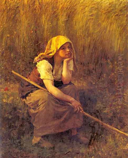 Summer Oil Painting by Jules Breton