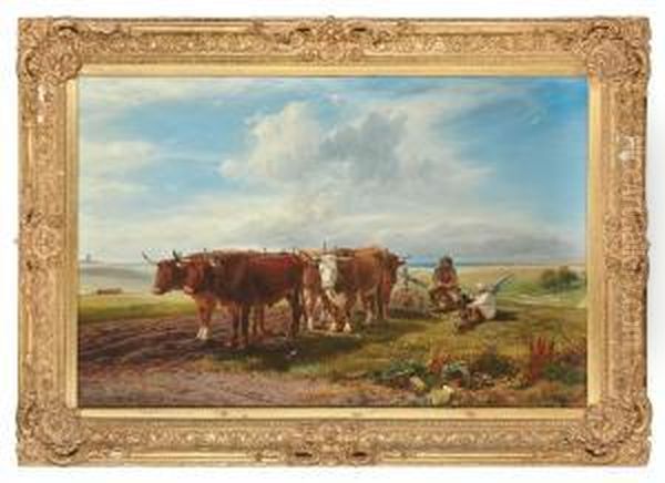 The Ploughman's Rest Oil Painting by Henry Brittan Willis