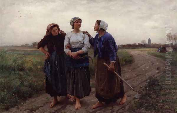 Setting out for the Fields Oil Painting by Jules Breton