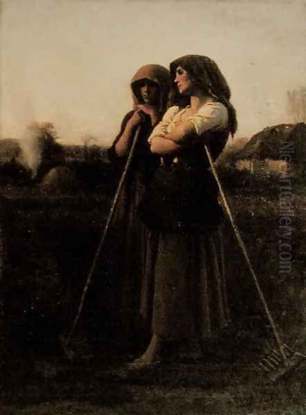 The Close of Day, 1865 Oil Painting by Jules Breton