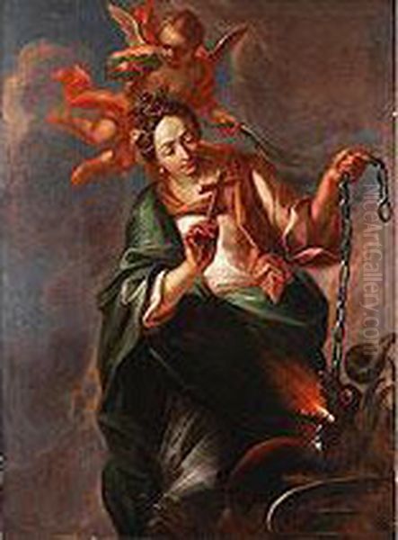 Apotheose Der Heiligen Margarethe Oil Painting by Michael Lukas Leo. Willmann