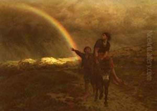 L-Arc-En-Ciel Oil Painting by Jules Breton