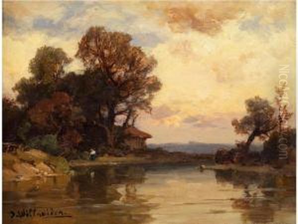 Baumlandschaft Oil Painting by Josef Willroider