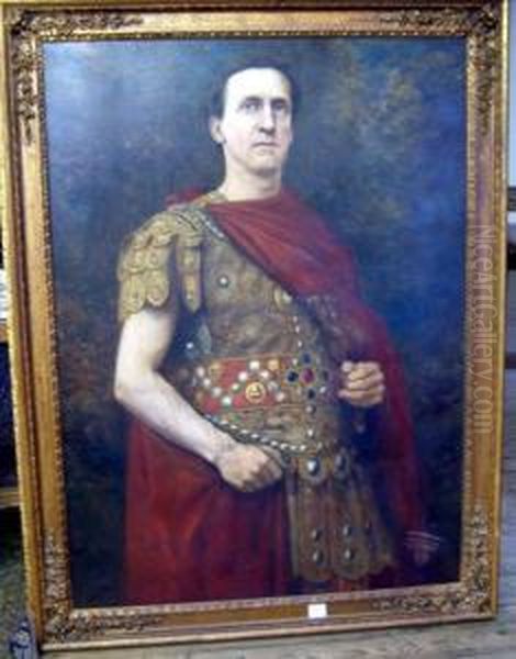 Portrait Of An Actor As Julius Caesar Oil Painting by Edgar Wills