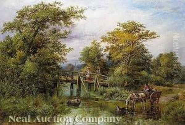 The Creek Oil Painting by William Gorman Wills