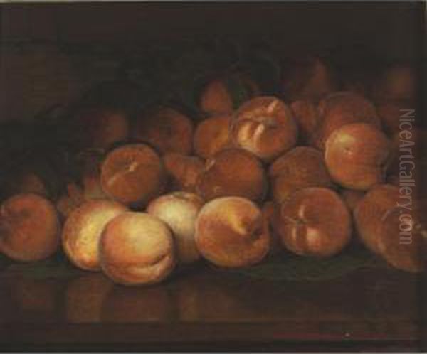 Peaches Oil Painting by Lemuel Everett Wilmarth