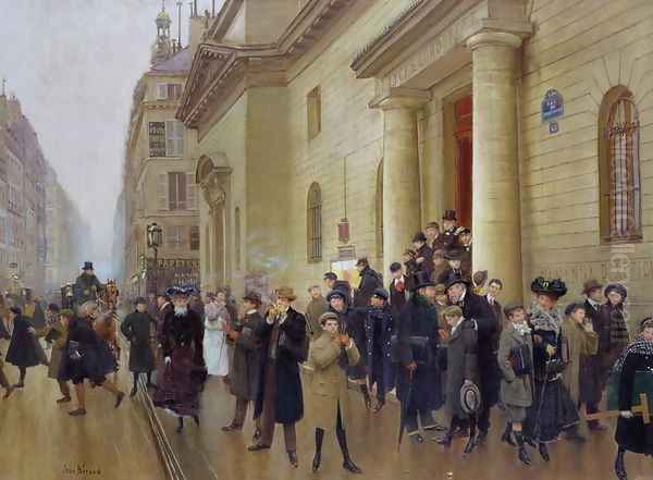 Leaving the Lycee Condorcet 1903 Oil Painting by Jean-Georges Beraud