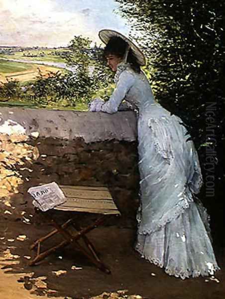 Un Figaro de Reve Oil Painting by Jean-Georges Beraud