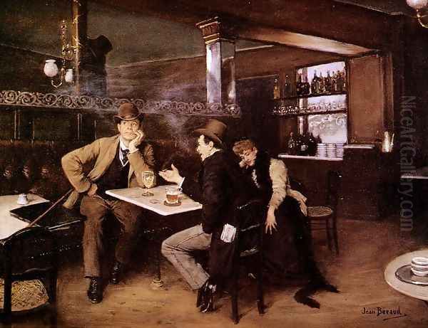 Au Bistro (At the Bistro) Oil Painting by Jean-Georges Beraud