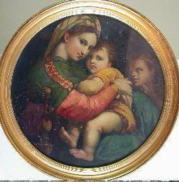 Madonna Della Sedia (after Raphael) Oil Painting by David Forrester Wilson