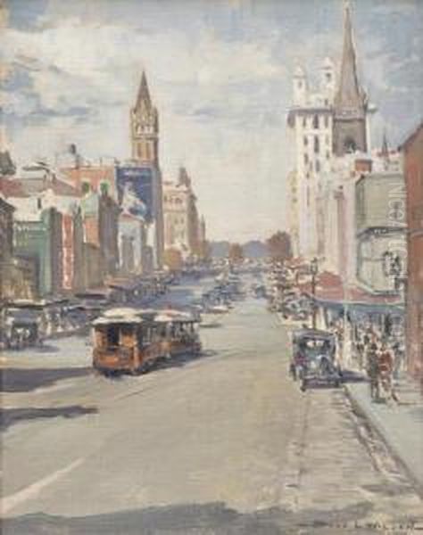 Russell Street Oil Painting by Dora Lynnell Wilson