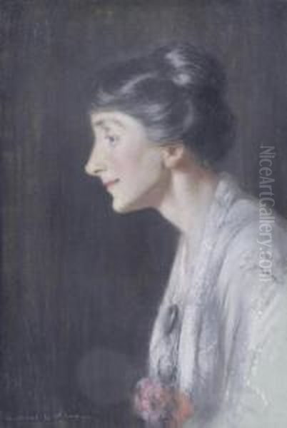 Portrait Of A Woman Oil Painting by Dora Lynnell Wilson