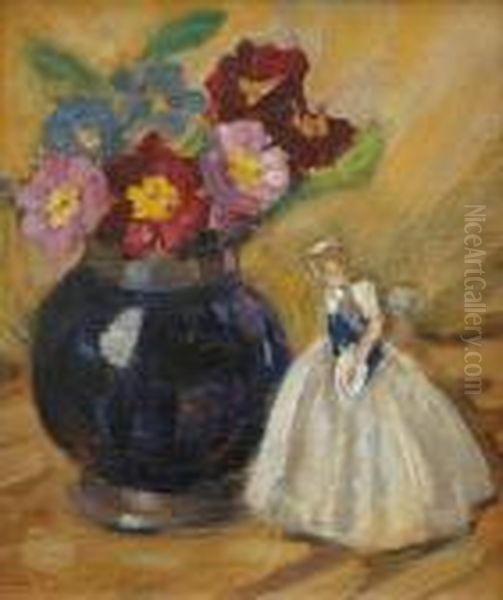 Flower Study Oil Painting by Dora Lynnell Wilson