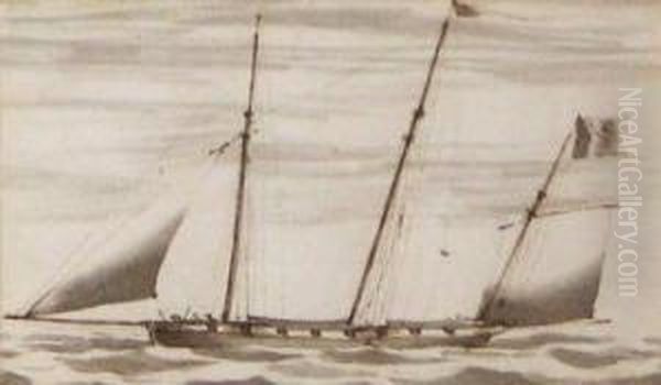 French Cutter Oil Painting by E. Wilson