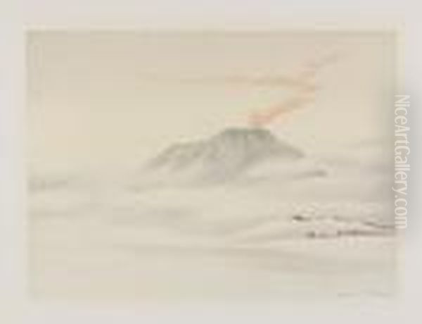 Mount Erebus Oil Painting by Edward Adrian Wilson