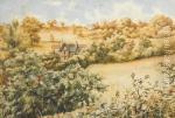 The Crippets With A Kestrel In The Foreground Oil Painting by Edward Adrian Wilson