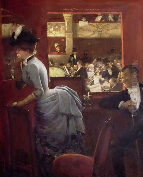 The Box by the Stalls c.1883 Oil Painting by Jean-Georges Beraud