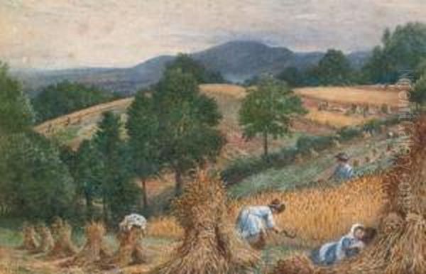 Harvest Oil Painting by John J. Wilson