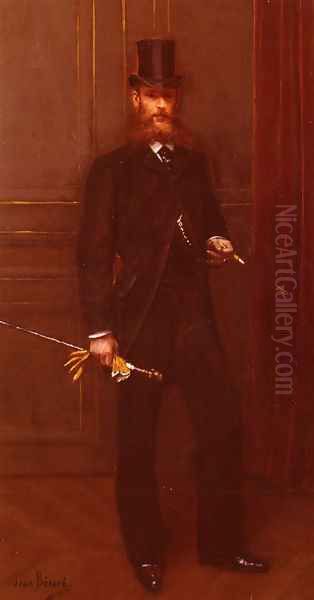 Portrait D'un Homme Elegant (Portrait of a Dandy) Oil Painting by Jean-Georges Beraud