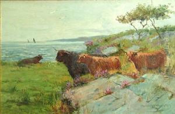 Highland Cattle Oil Painting by Peter MacGregor Wilson