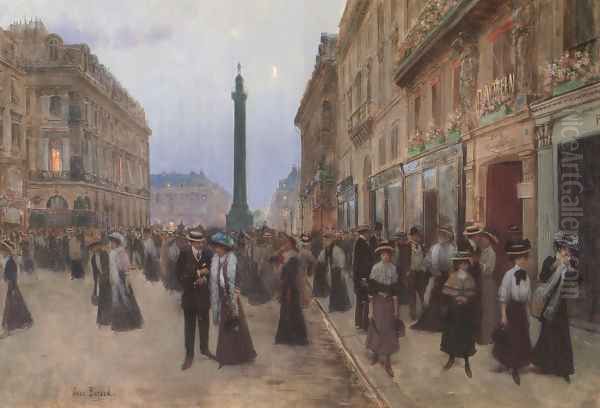 La Rue de la Paix Oil Painting by Jean-Georges Beraud