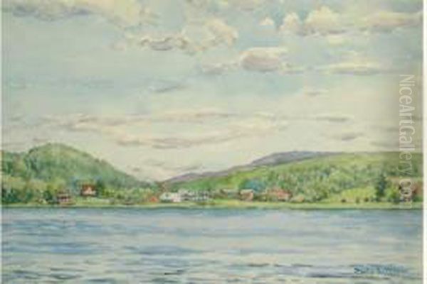 Paysage Lacustre Oil Painting by Stanley Wilson