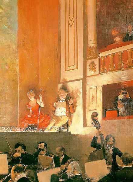 Representation at the Theatre des Varietes Oil Painting by Jean-Georges Beraud