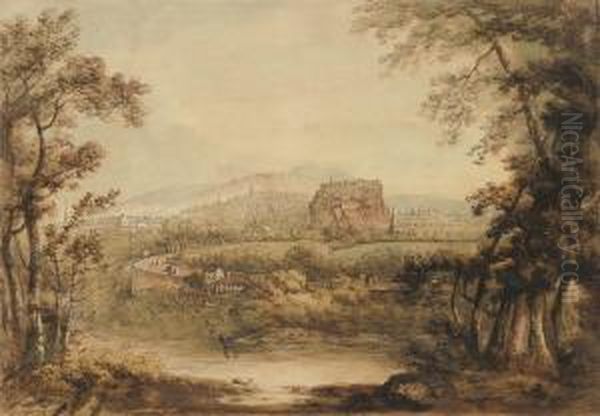 Edinburgh From Near St Barnard's Well Oil Painting by William Wilson