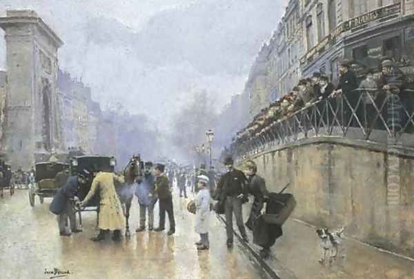 L'accident Port Saint-Denis Oil Painting by Jean-Georges Beraud