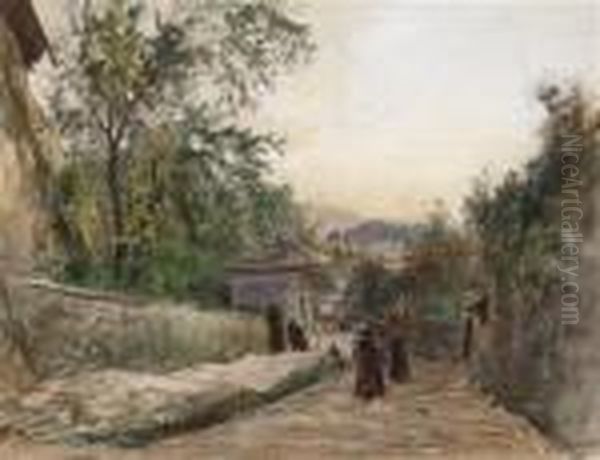 Weg Von Der Festehinunter In Die Stadt Salzburg Oil Painting by Hans Wilt